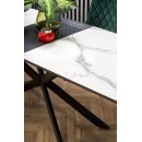 Стол обеденный HALMAR DIESEL белый мрамор/темно-серый/черный 160-200/90